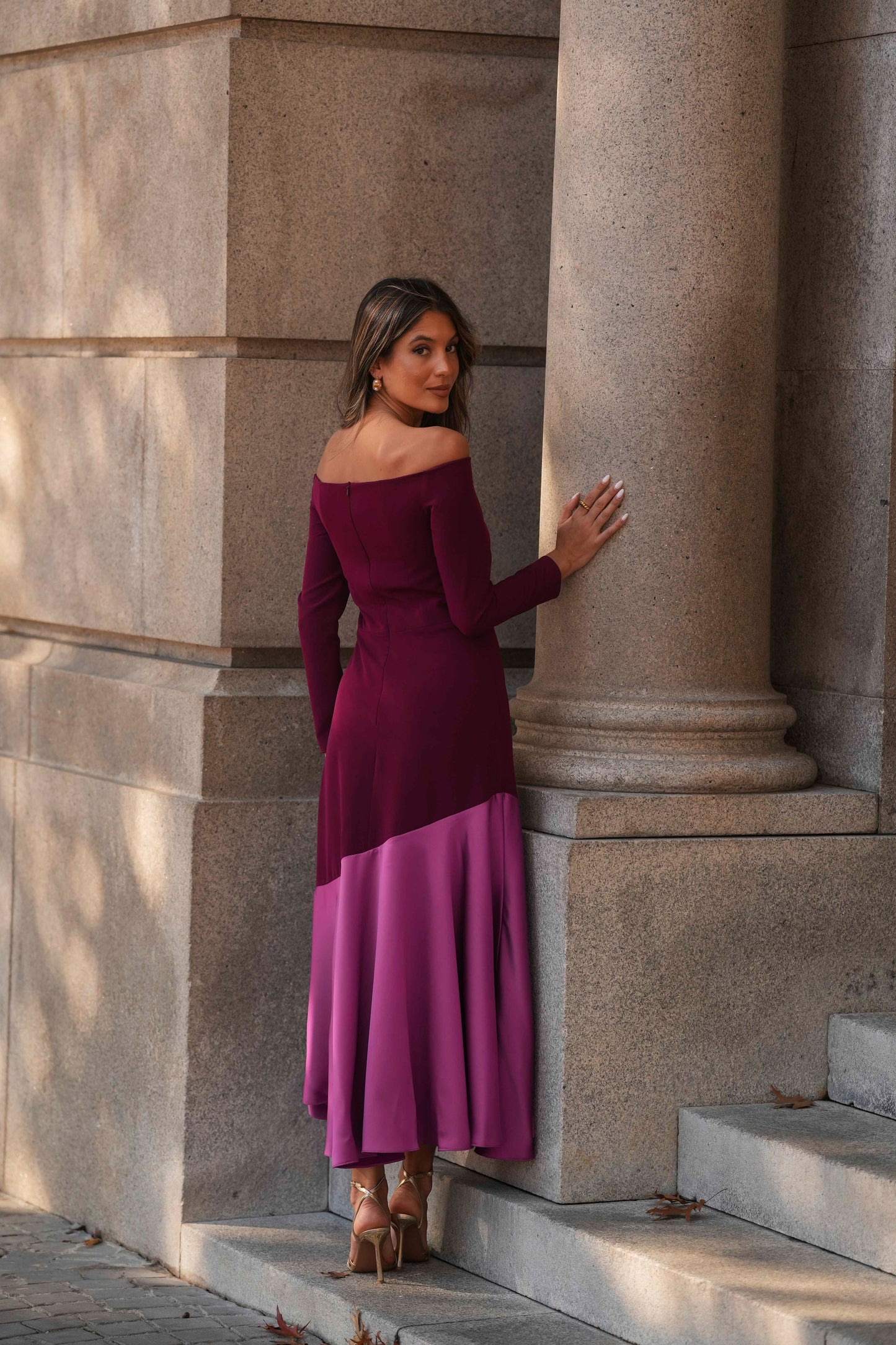 VESTIDO FIONA GRANATE M/LARGA