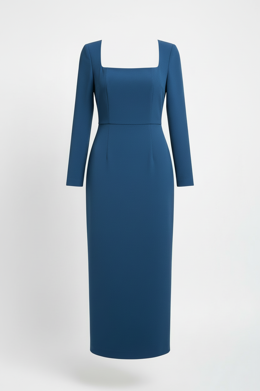VESTIDO SELINA AZUL PETRÓLEO