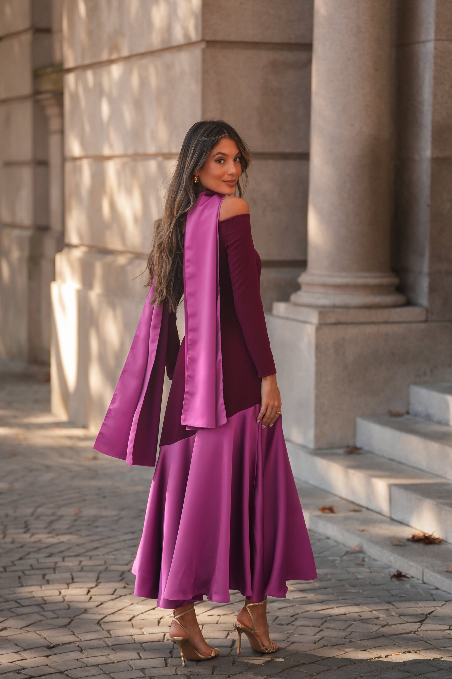 VESTIDO FIONA GRANATE M/LARGA