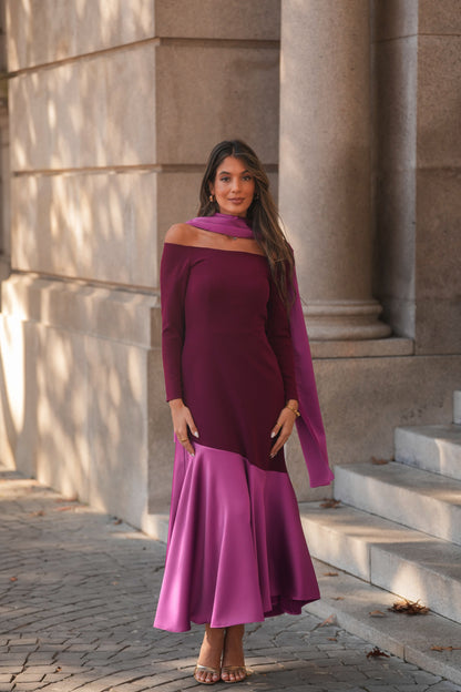 VESTIDO FIONA GRANATE M/LARGA