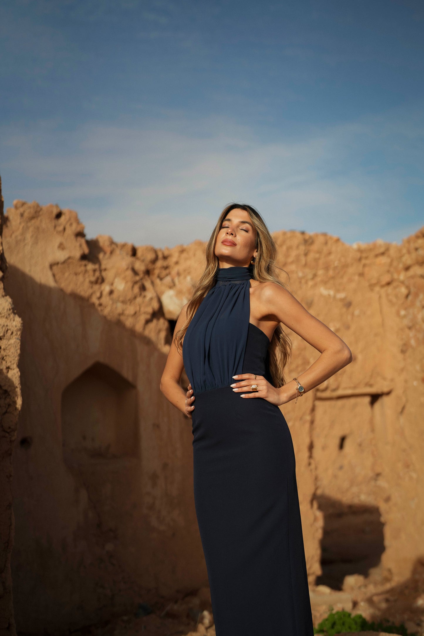 VESTIDO MANUELA AZUL MARINO