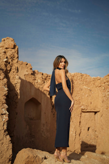 VESTIDO MANUELA AZUL MARINO