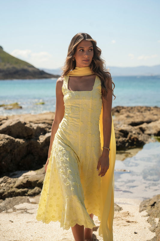 VESTIDO FLORA AMARILLO