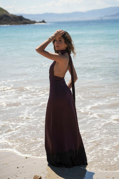 VESTIDO AURA MARRON