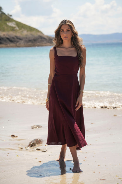 VESTIDO MARTINA GRANATE