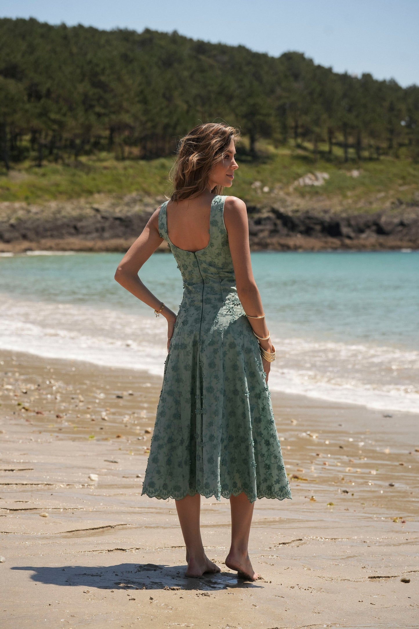 VESTIDO FLORA VERDE AGUA