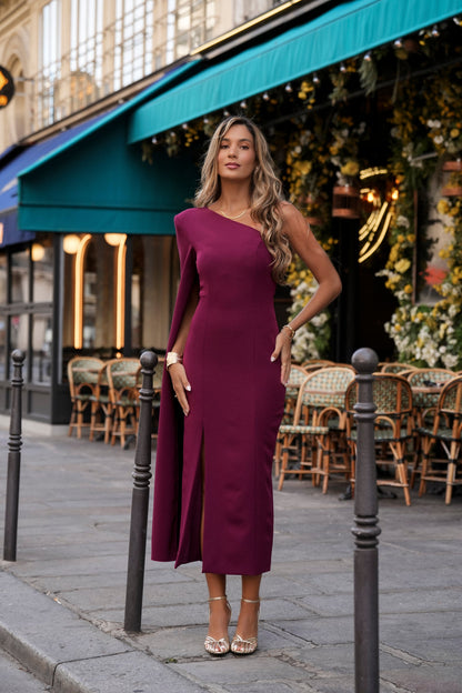 VESTIDO ROBERTA GRANATE