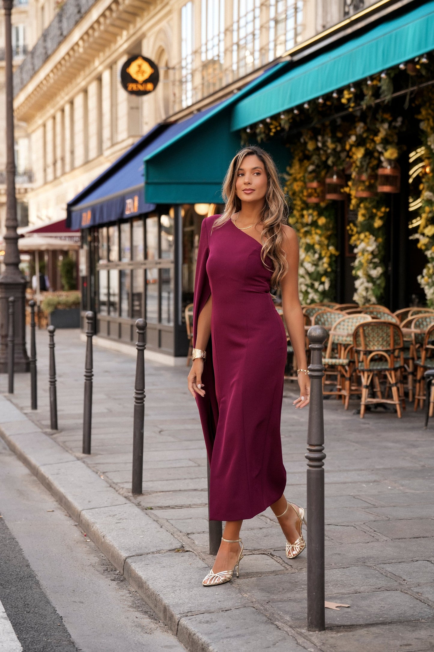 VESTIDO ROBERTA GRANATE