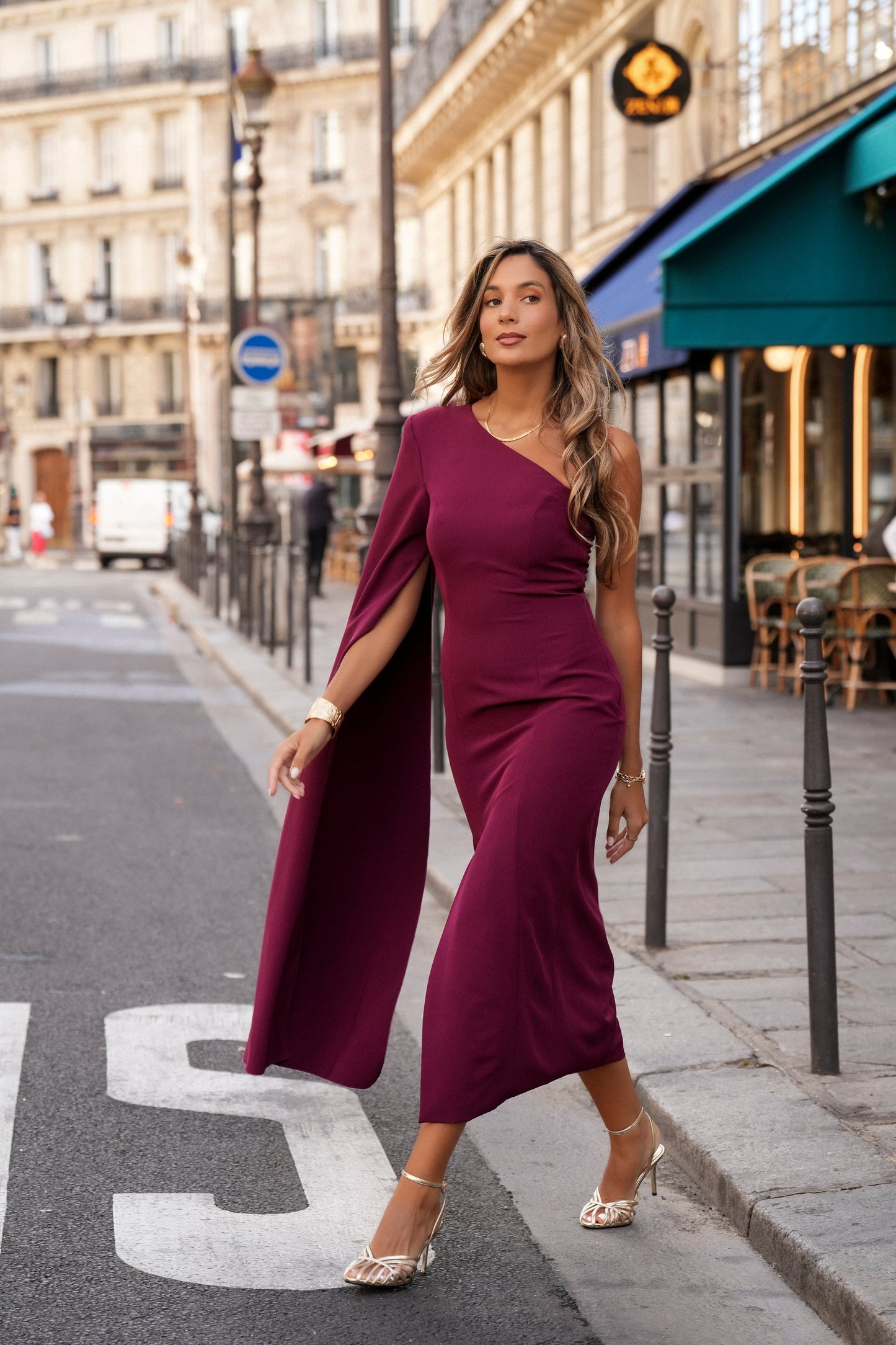 VESTIDO ROBERTA GRANATE