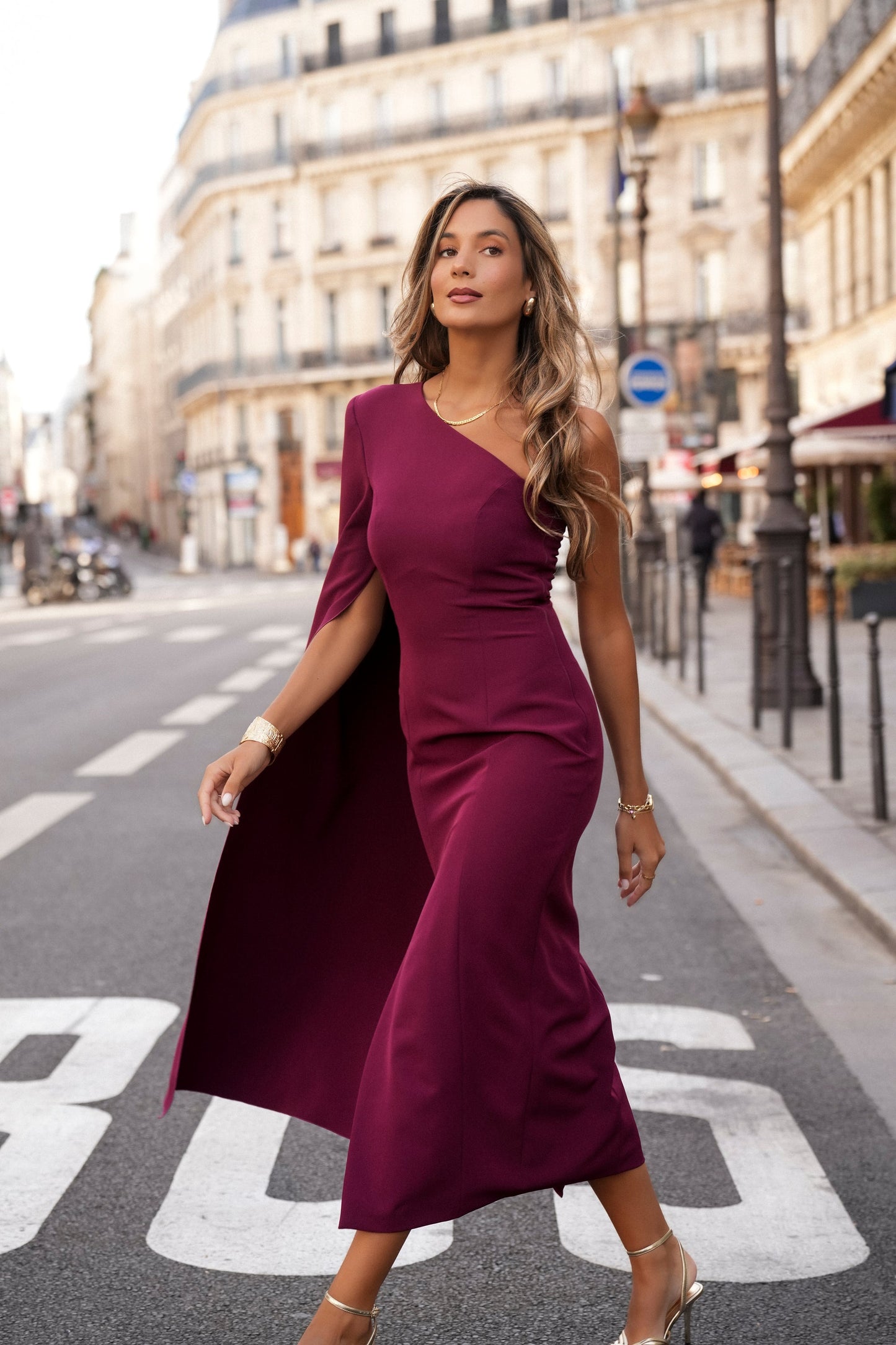 VESTIDO ROBERTA GRANATE