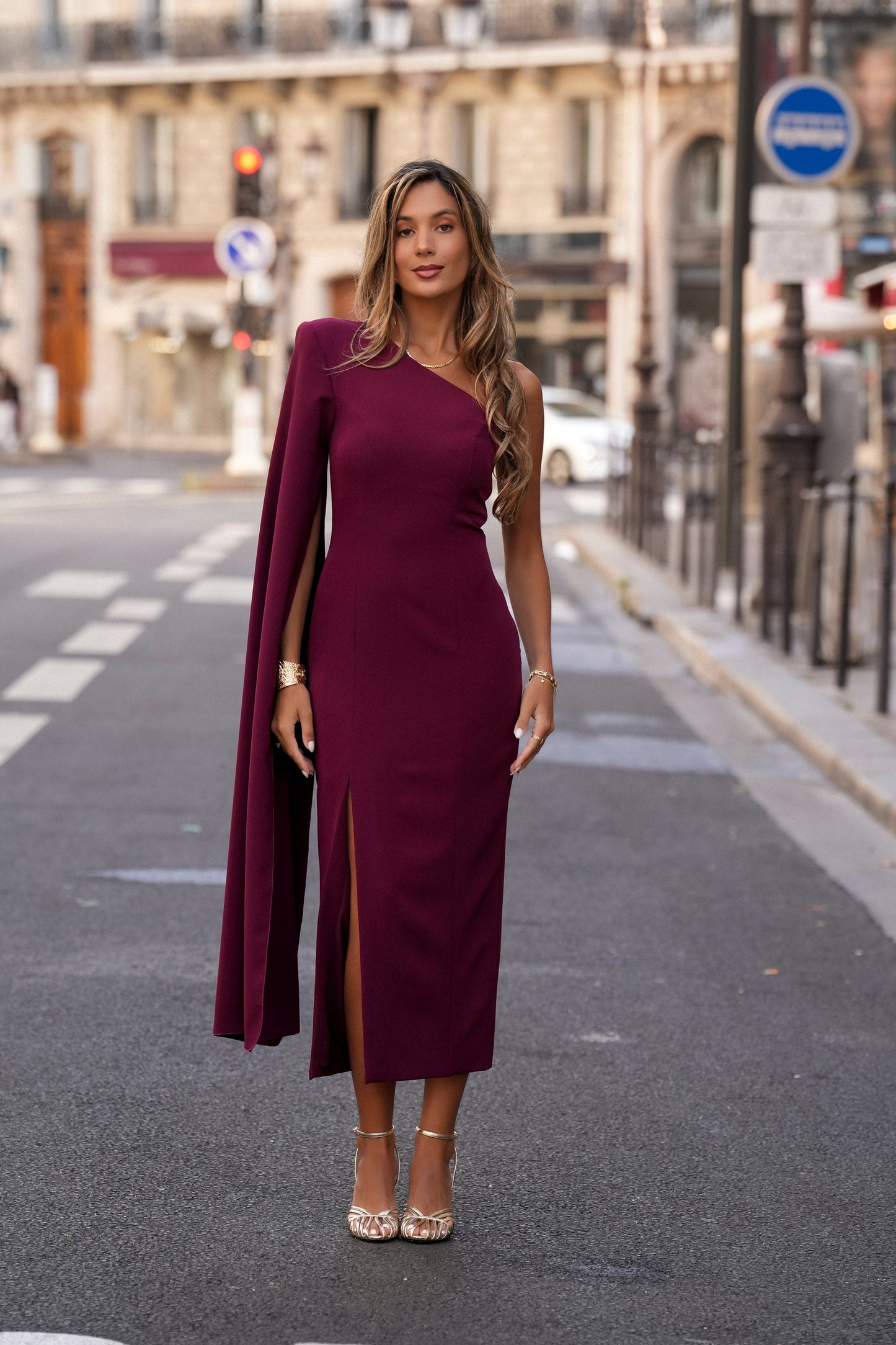 VESTIDO ROBERTA GRANATE