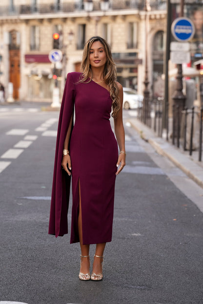 VESTIDO ROBERTA GRANATE