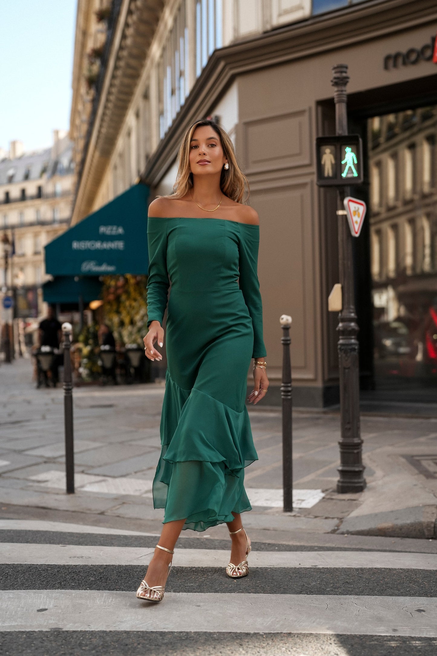 VESTIDO FIONA M/LARGA VERDE