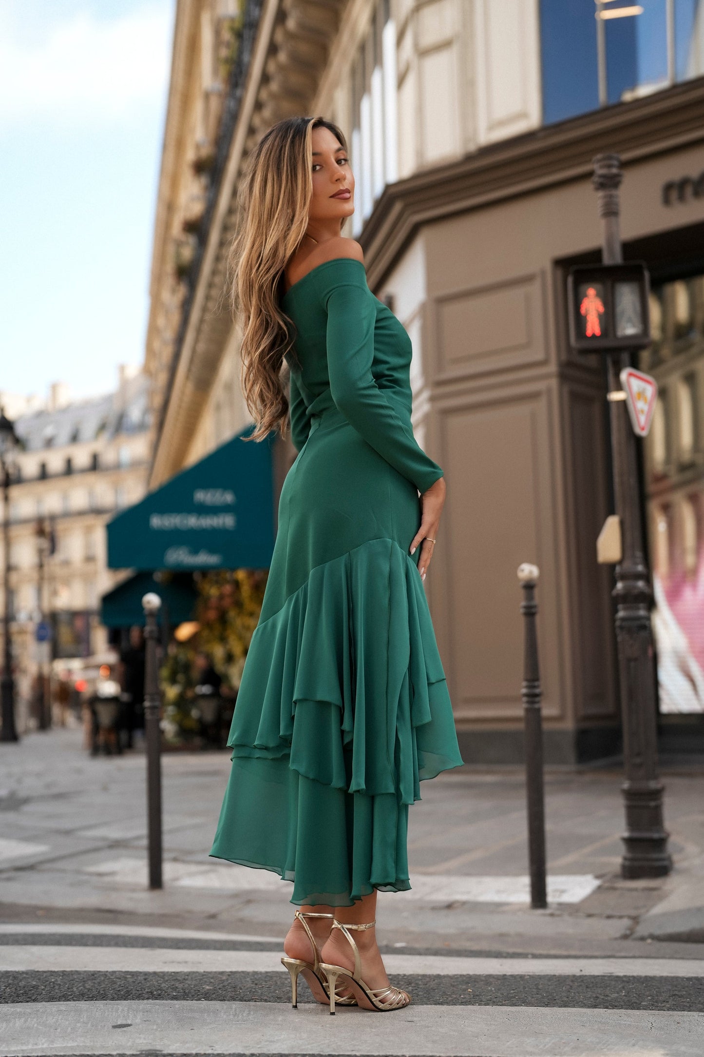 VESTIDO FIONA M/LARGA VERDE