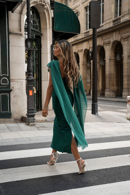 VESTIDO NICOLE VERDE OSCURO