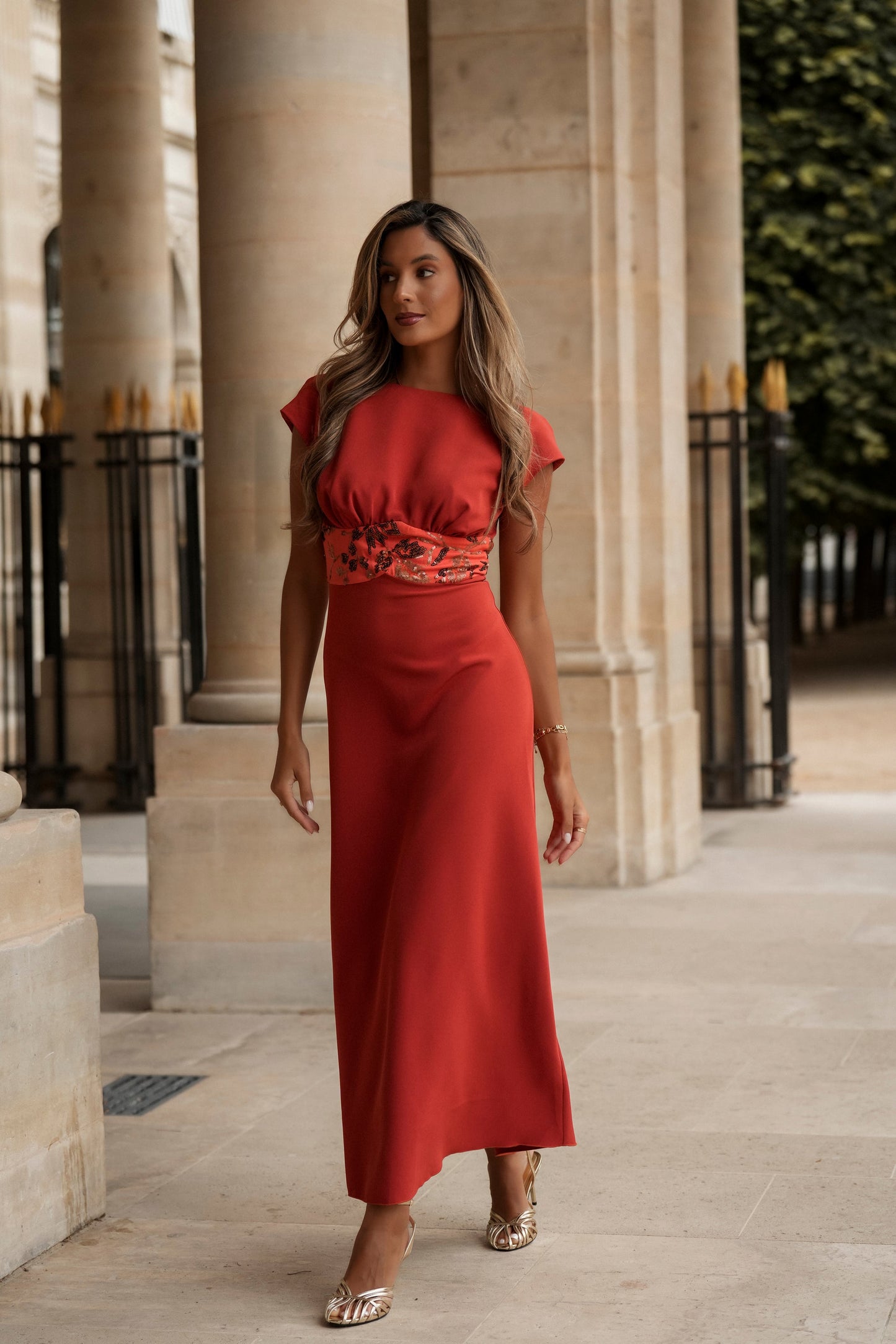 VESTIDO AURÉLIE NARANJA