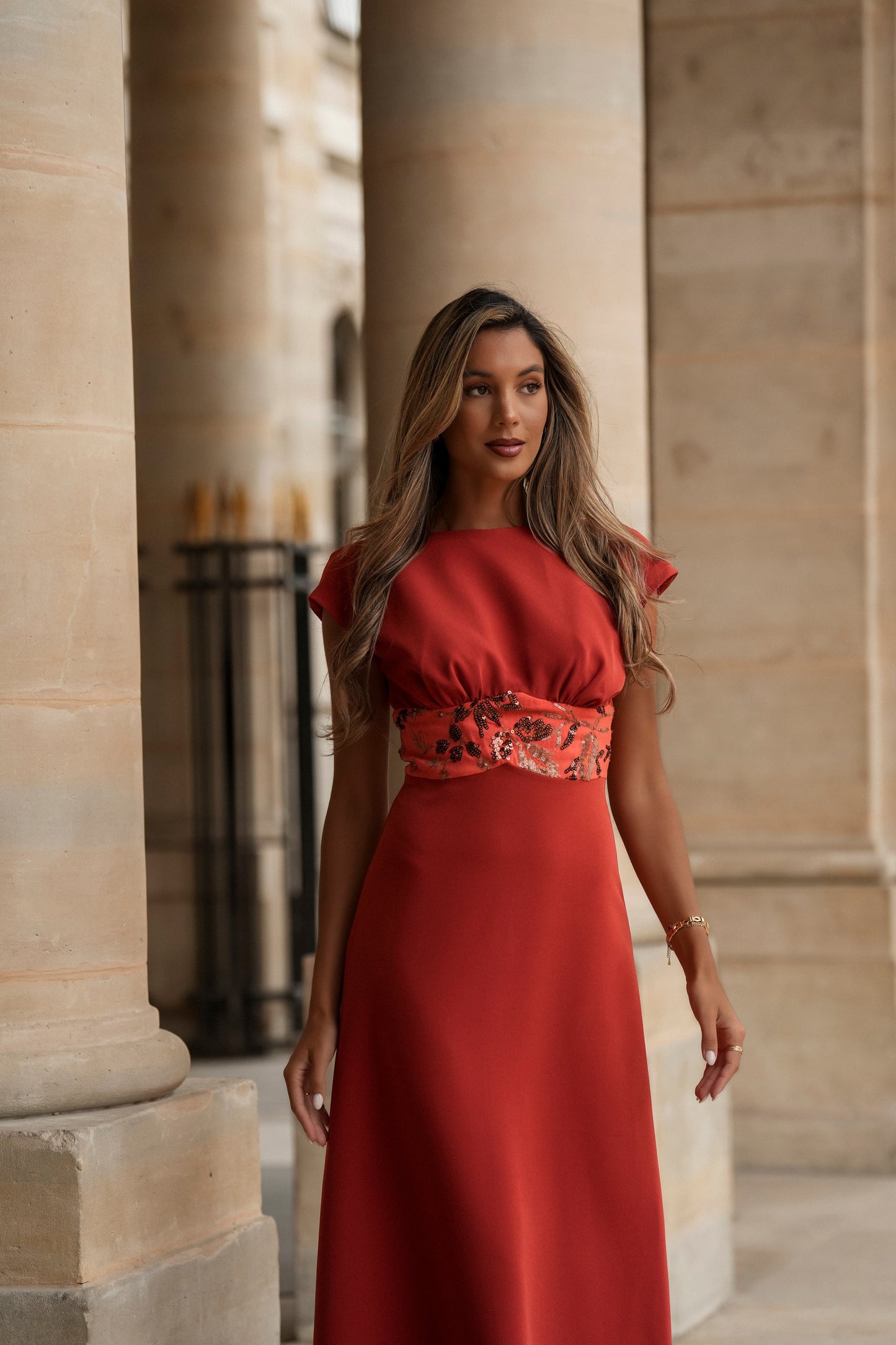 VESTIDO AURÉLIE NARANJA