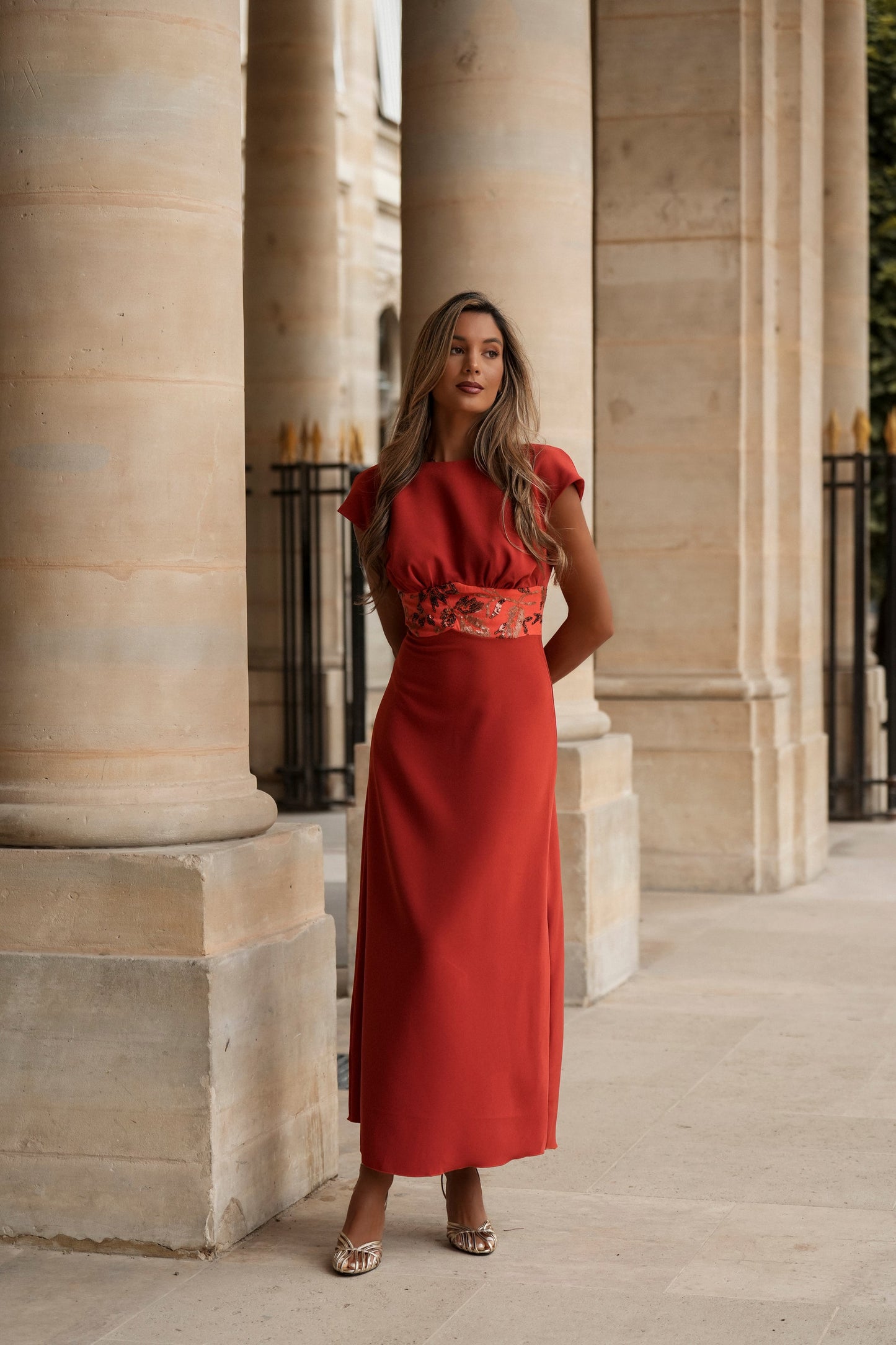VESTIDO AURÉLIE NARANJA