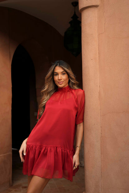 VESTIDO VERA ROJO