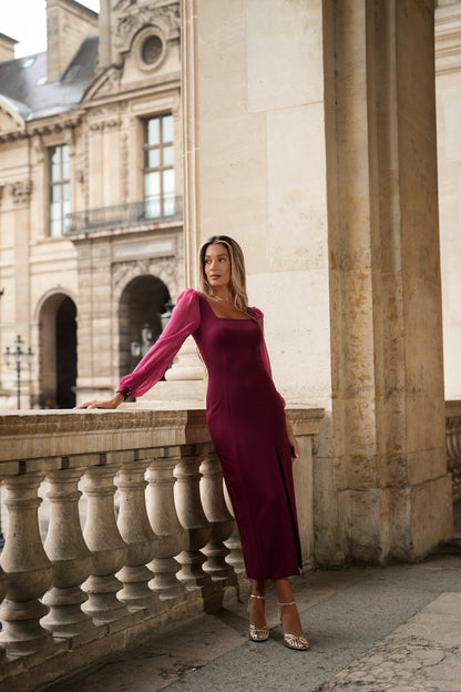VESTIDO CELINE GRANATE