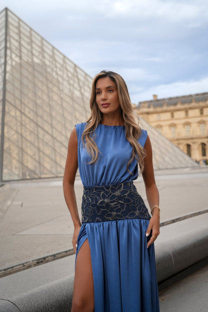 VESTIDO LOUVRE AZUL