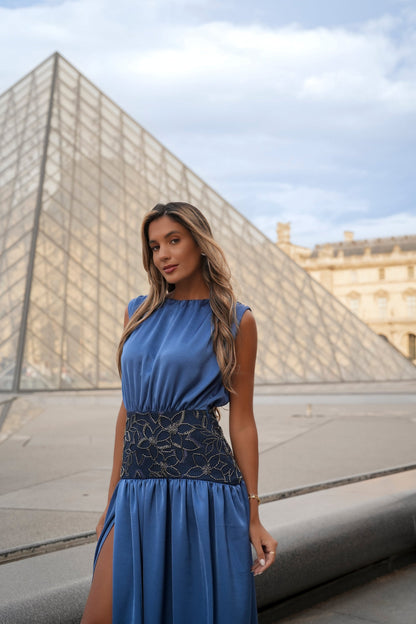 VESTIDO LOUVRE AZUL