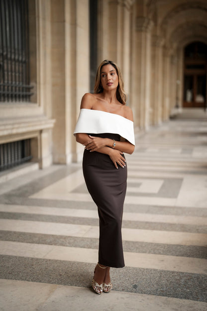 VESTIDO VELERO MARRÓN