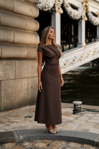 VESTIDO AURÉLIE MARRÓN