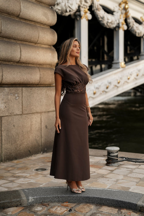 VESTIDO AURÉLIE MARRÓN