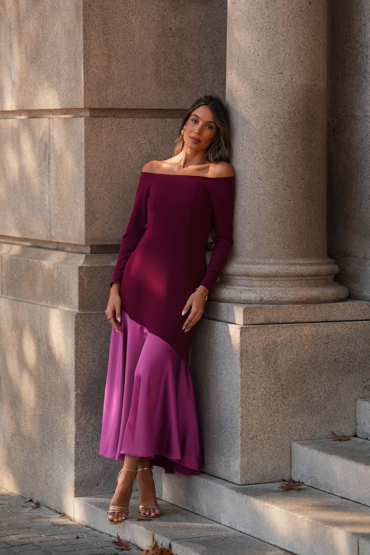 VESTIDO FIONA GRANATE M/LARGA