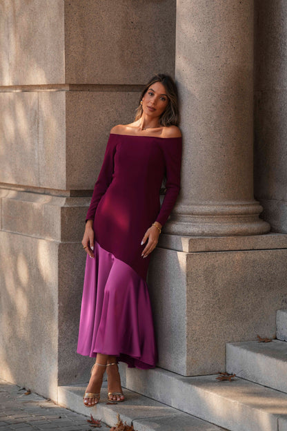 VESTIDO FIONA GRANATE M/LARGA
