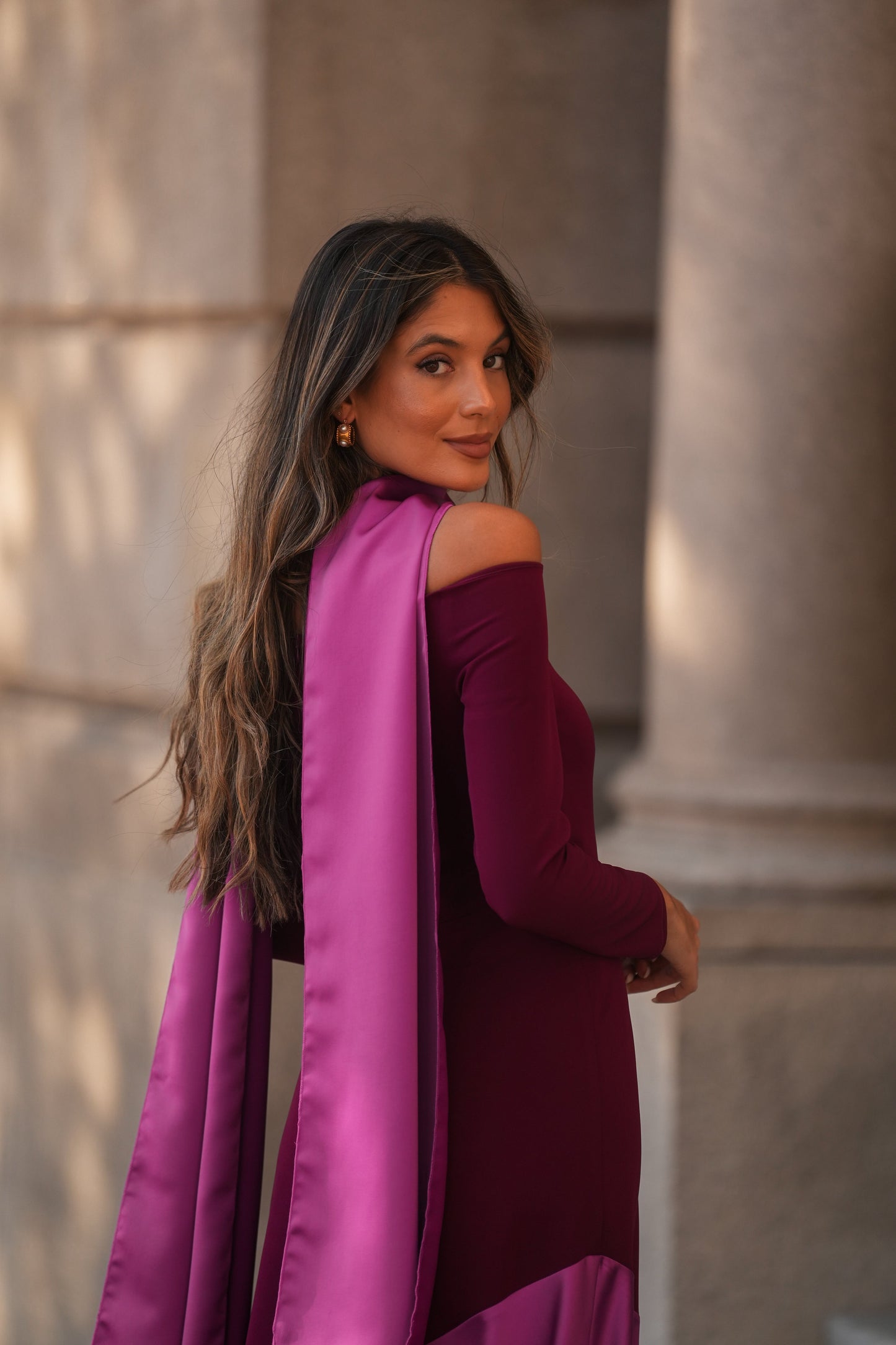 VESTIDO FIONA GRANATE M/LARGA