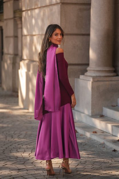 VESTIDO FIONA GRANATE M/LARGA