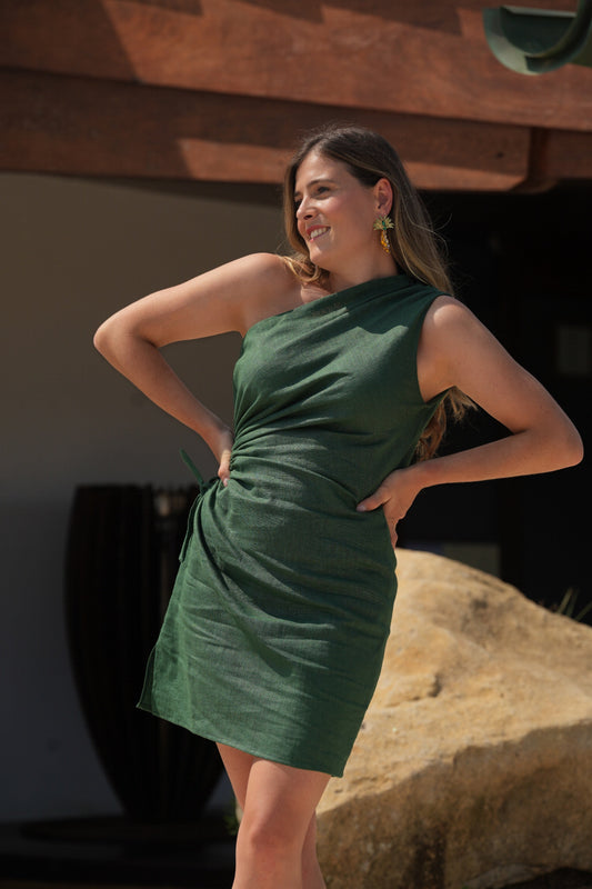 VESTIDO MELBOURNE CORTO VERDE