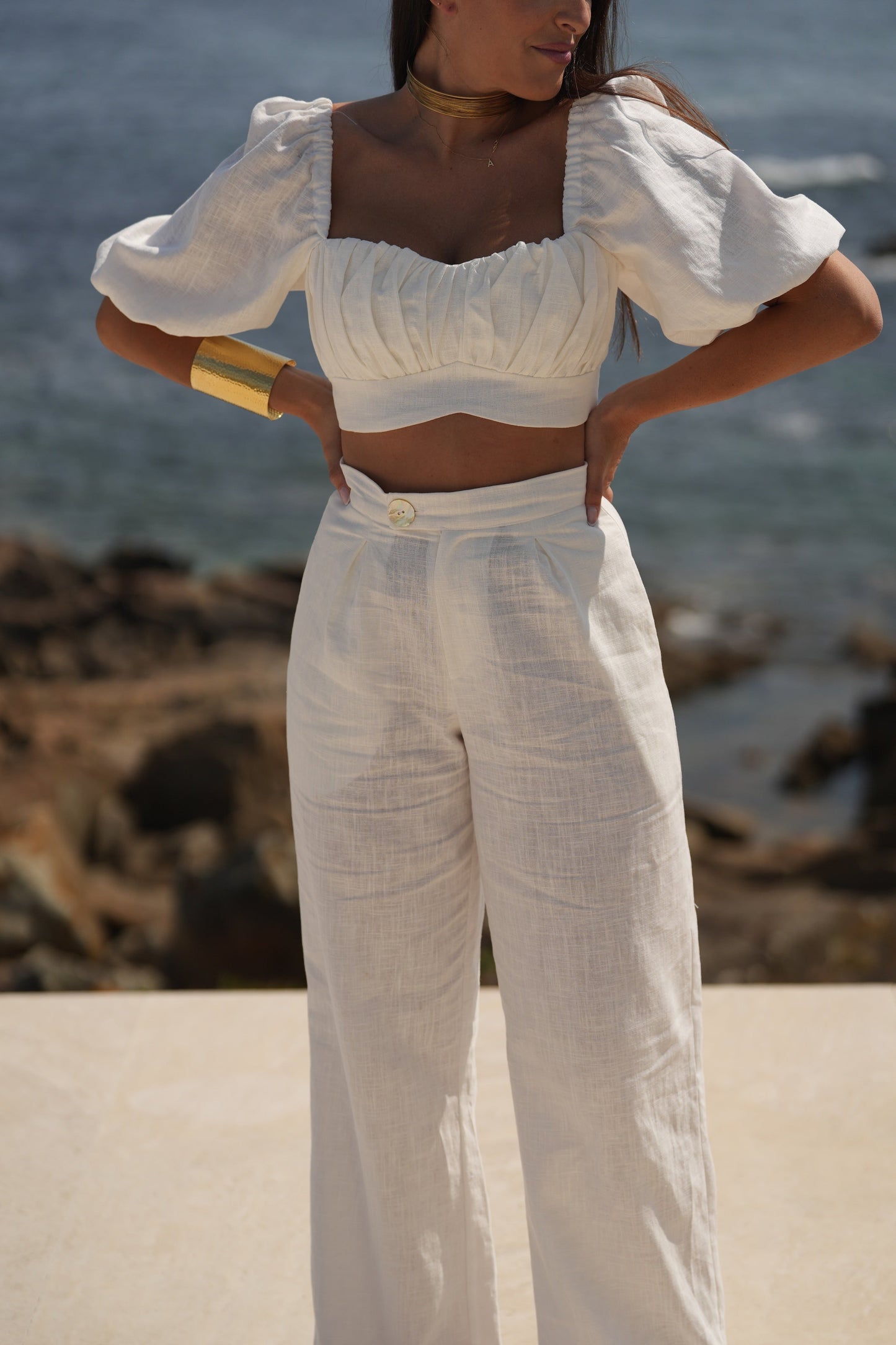 PANTALÓN PEONÍA BLANCO