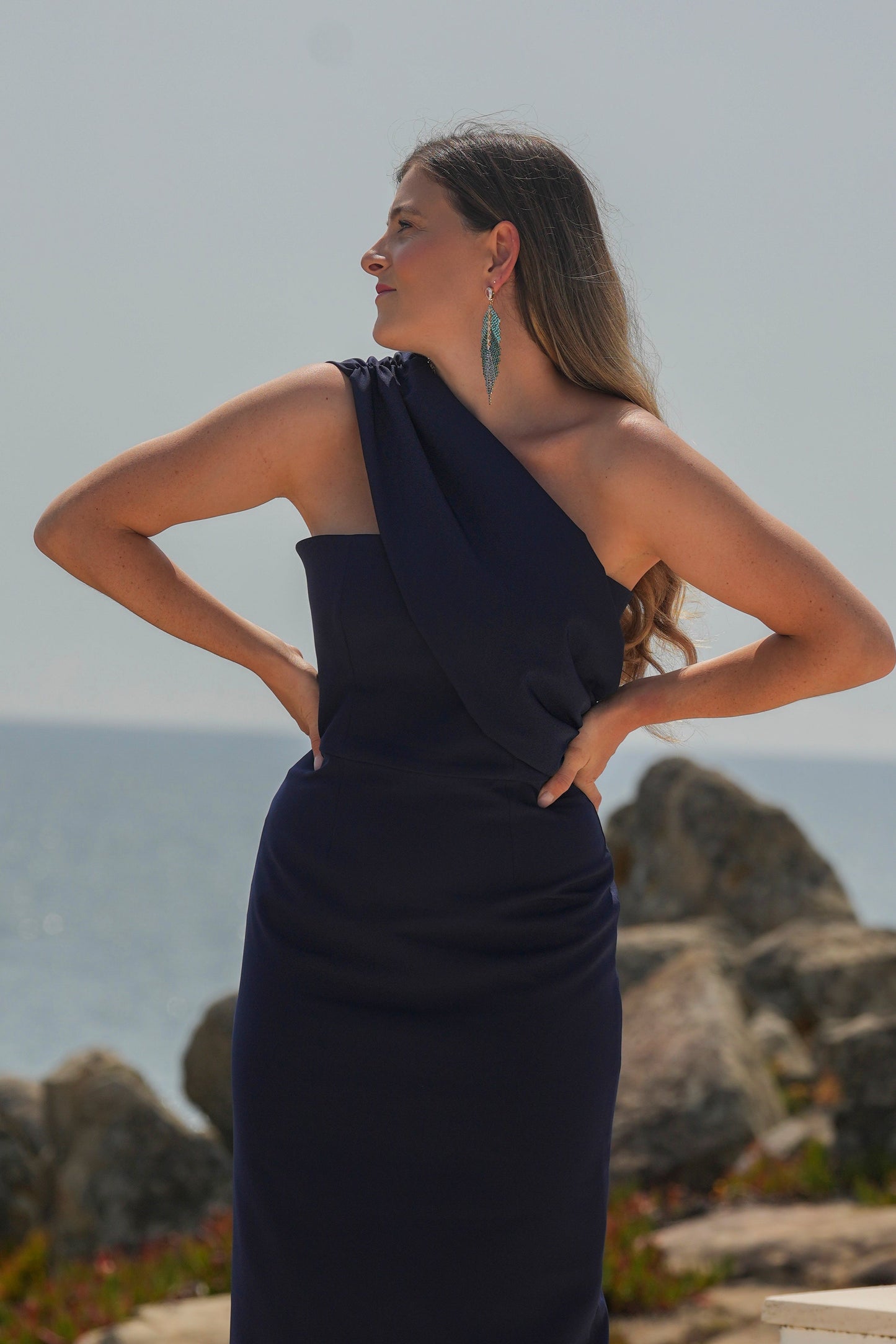 VESTIDO MINERVA AZUL MARINO